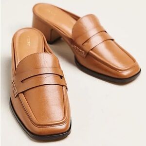 NWOT Anthropologie Maeve Loafer Mule Heels